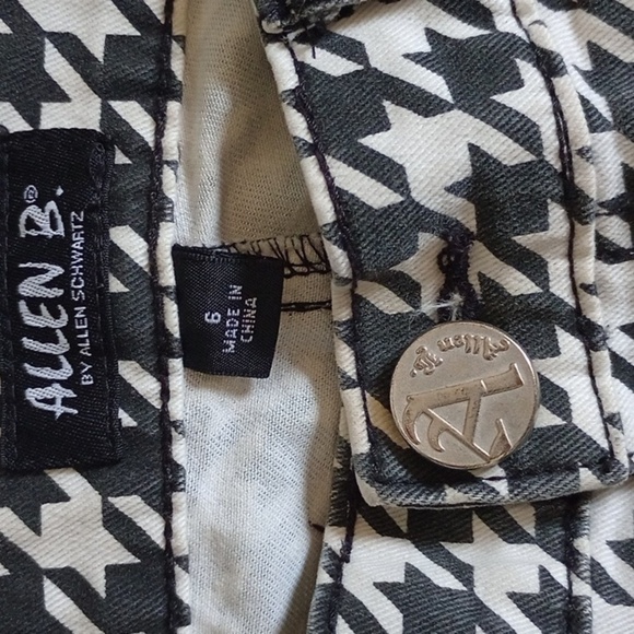 Size 6 Allen B Houndstooth Skinny Jeans Punk Goth Pants Cosplay Emo Y2K - Picture 4 of 11